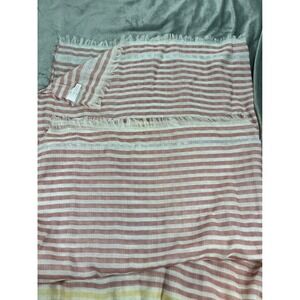 LC Lauren Conrad Scarf Pink Yellow Stripe Valentine Romantic‎ Whimsy Pre Owned